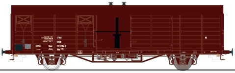 Exact-Train EX20741 - H0 - Mannschaftswagen mit Ofen mit schwarzer Unterseite Hbs [2311] der DR; Ep. IV